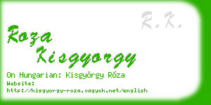 roza kisgyorgy business card